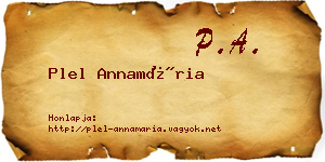 Plel Annamária névjegykártya